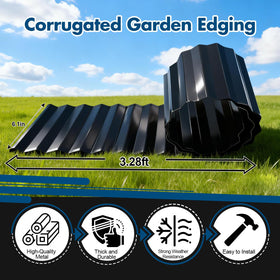 LECWELL metal edging with weather-resistant surface for long-lasting borders