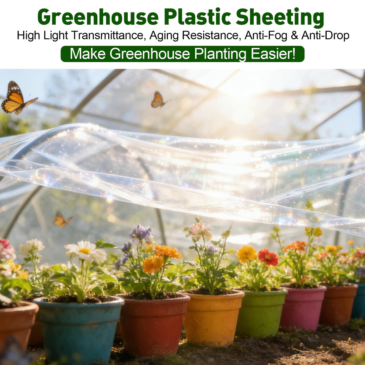 LECWELL transparent film reduces fog while maintaining plant light access.