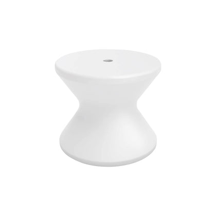 Ledge Lounger white in-pool side table top view with umbrella hole keeps drinks close.