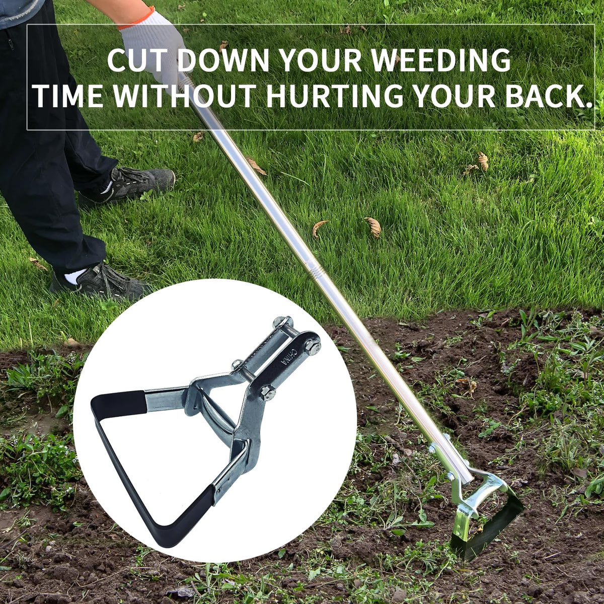 Ledombon replacement hoe head with pole attachment ready for DIY setups.