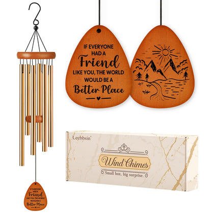 Leebbsin friendship wind chime outdoors with soothing tones for patio ambience