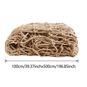 Leefasy decorative netting used as a wall-hanging for a warm rustic touch.