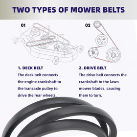 Durable belt designed for John Deere EzTrak mowers' daily yard work.