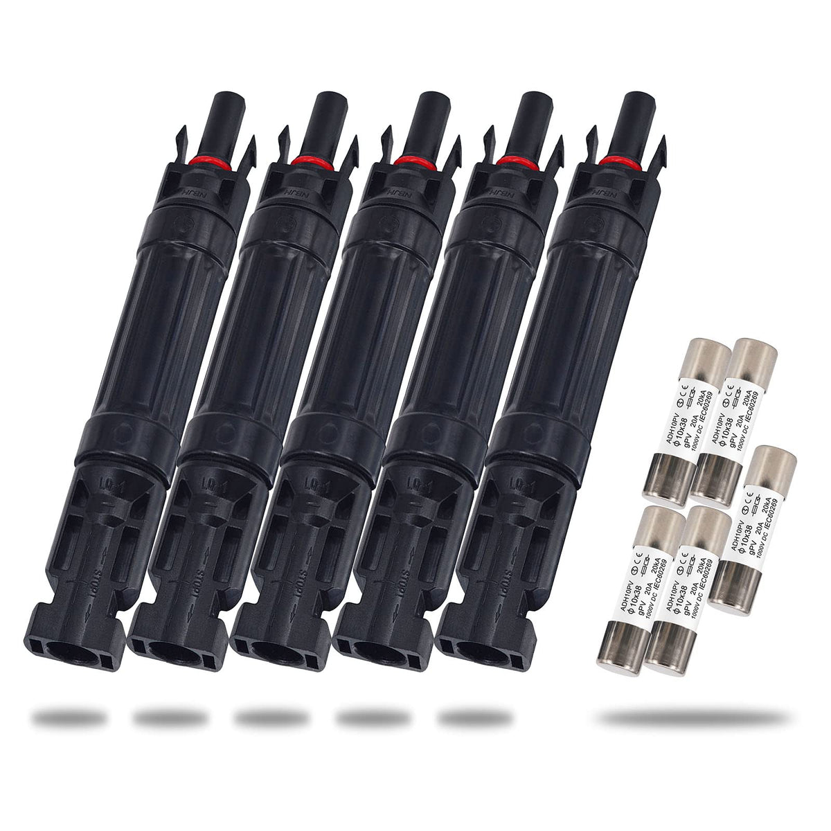 Leehitech solar fuse holder inline top view highlights weather-ready design.