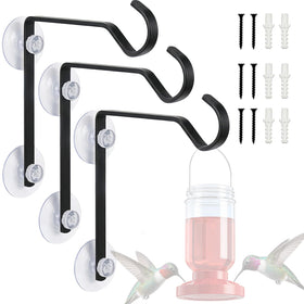 LefeTeny 3-pack window suction cups in use holding a feeder without drill marks