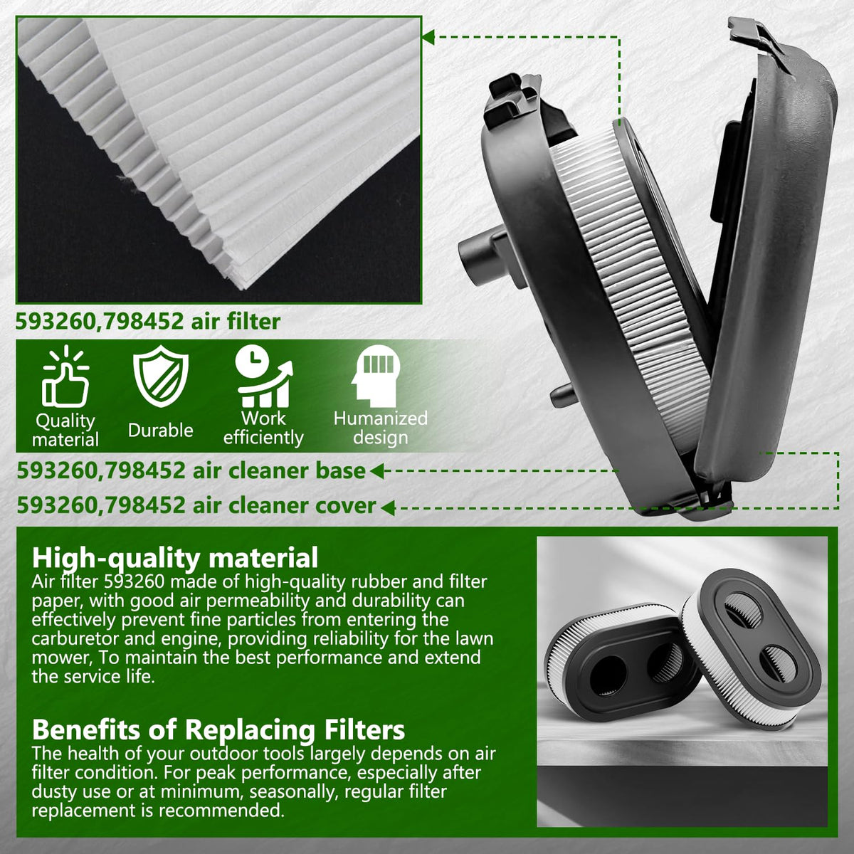 LEFITPA air filter 09P702 compatibility image highlights reliable engine compatibility.