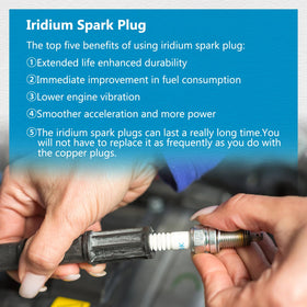 LEFITPA BPR4ES spark plug installed in mower cylinder illustration.