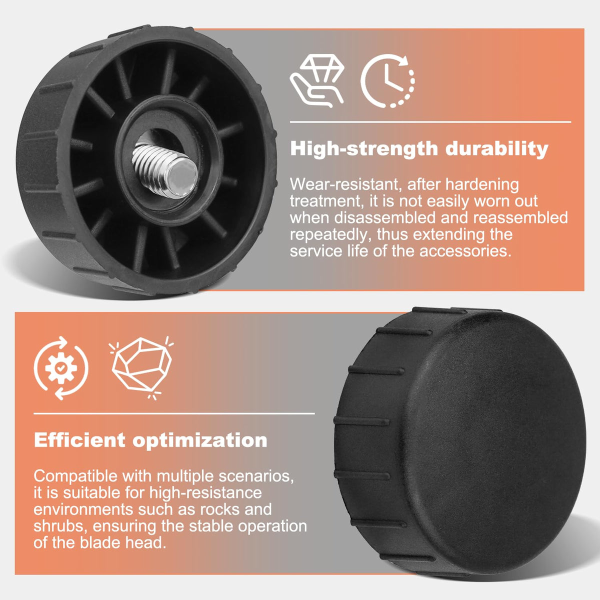 LEFITPA bump knob for Bolens BL160—snug fit and smooth line feed.