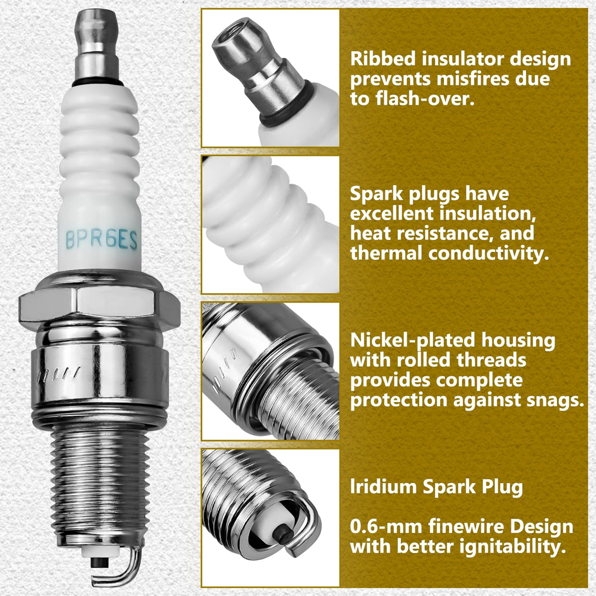LEFITPA spark plug for 121-0186 promotes reliable ignition and reduced maintenance