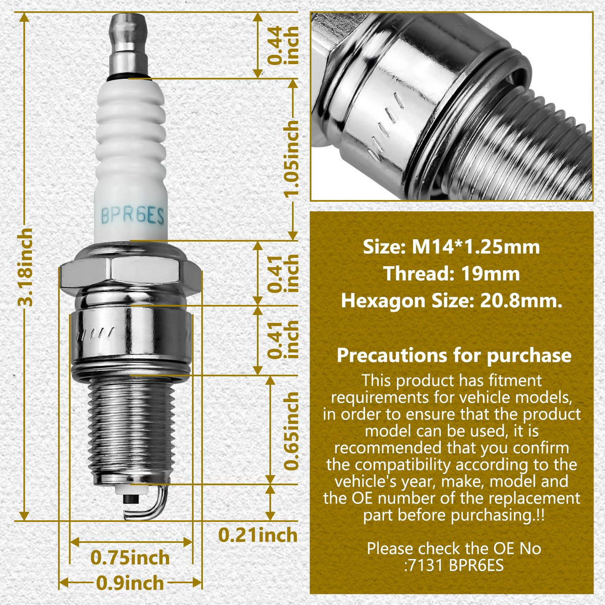 LEFITPA spark plug for 121-0396 delivers stable sparks and easier starts