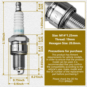 LEFITPA spark plug for 121-0396 delivers stable sparks and easier starts