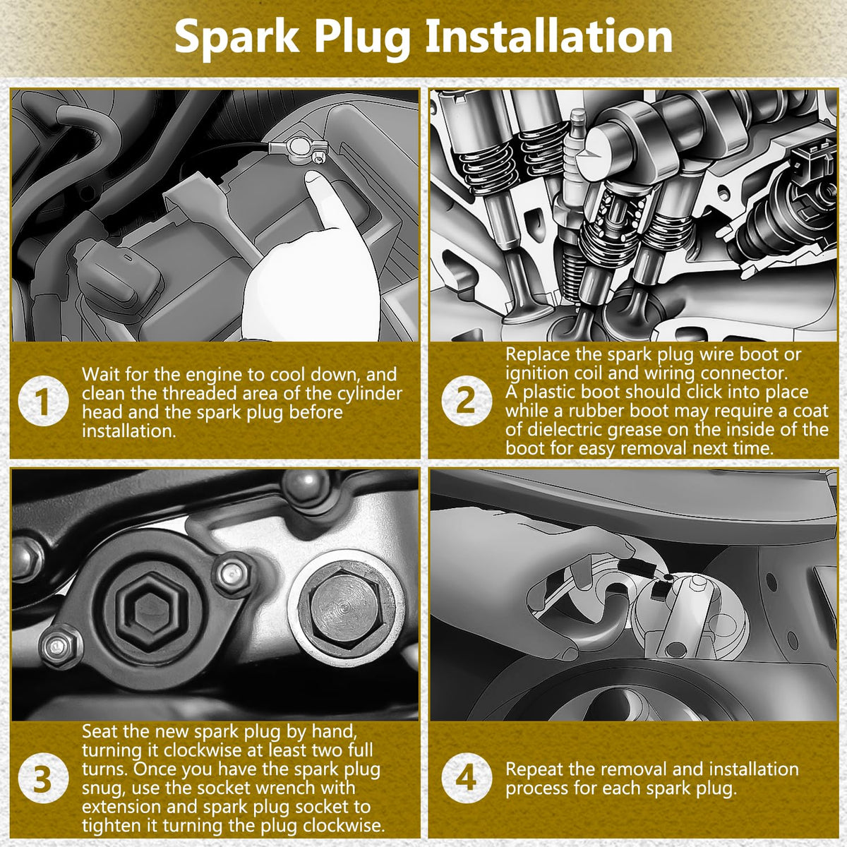 LEFITPA spark plug for ST31234 supports consistent ignition during mowing