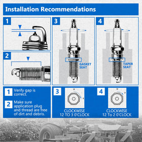 LEFITPA XC12YC spark plug set for easy installation during mower tune-ups