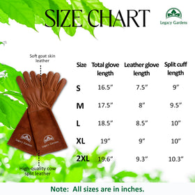 Legacy Gardens breathable goatskin leather keeps hands cool all day.