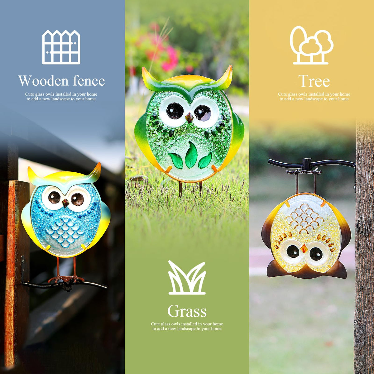 LEGIFO close-up of owl with glass and metal detailing for sunlit shimmer