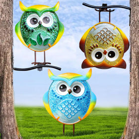 LEGIFO Owl Garden Decor on ground stake, adding whimsical outdoor charm