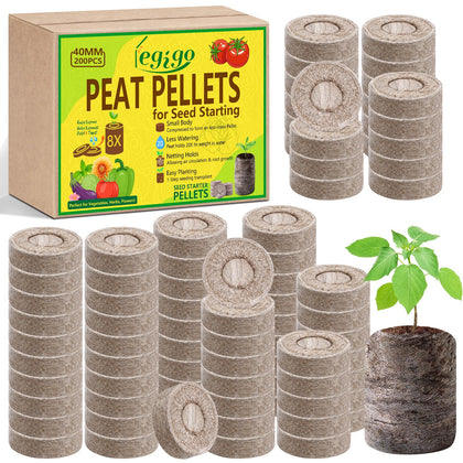 Legigo 200 Pcs 40mm seed pellets for efficient germination in trays