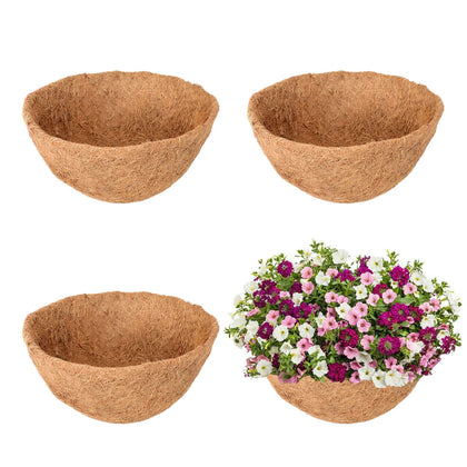 Legigo 4-pack 8-inch round coconut liner for hanging baskets, moisture management