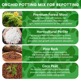 Legigo 4QT orchid potting mix repotting ready, no mixing required