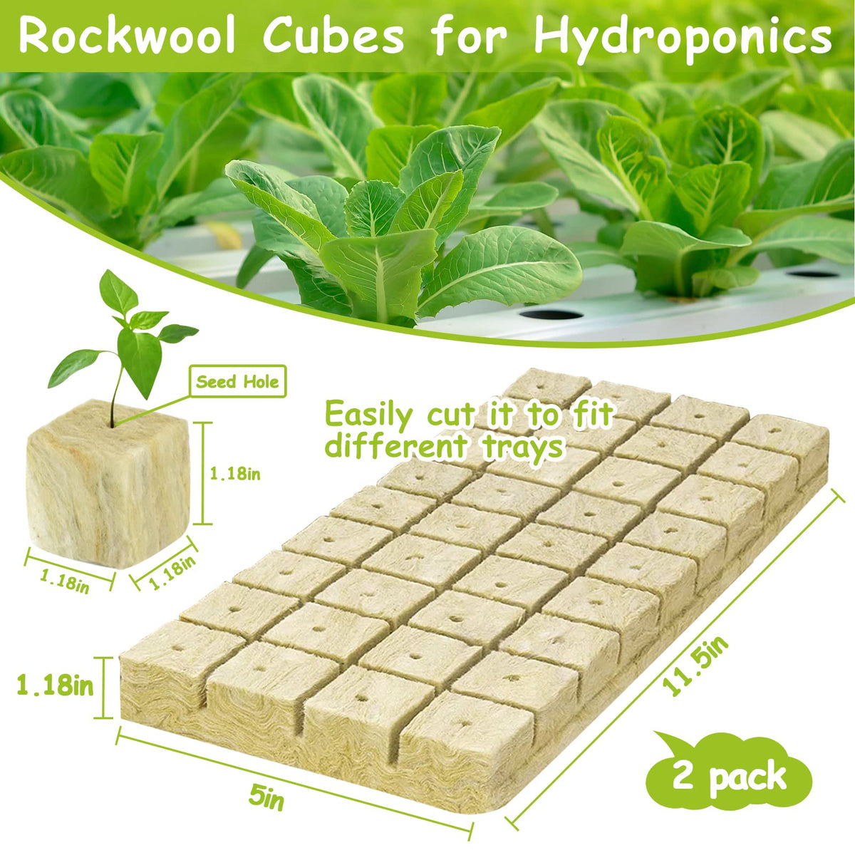 Legigo 72-plug pack ready to start seedlings in hydroponic systems.