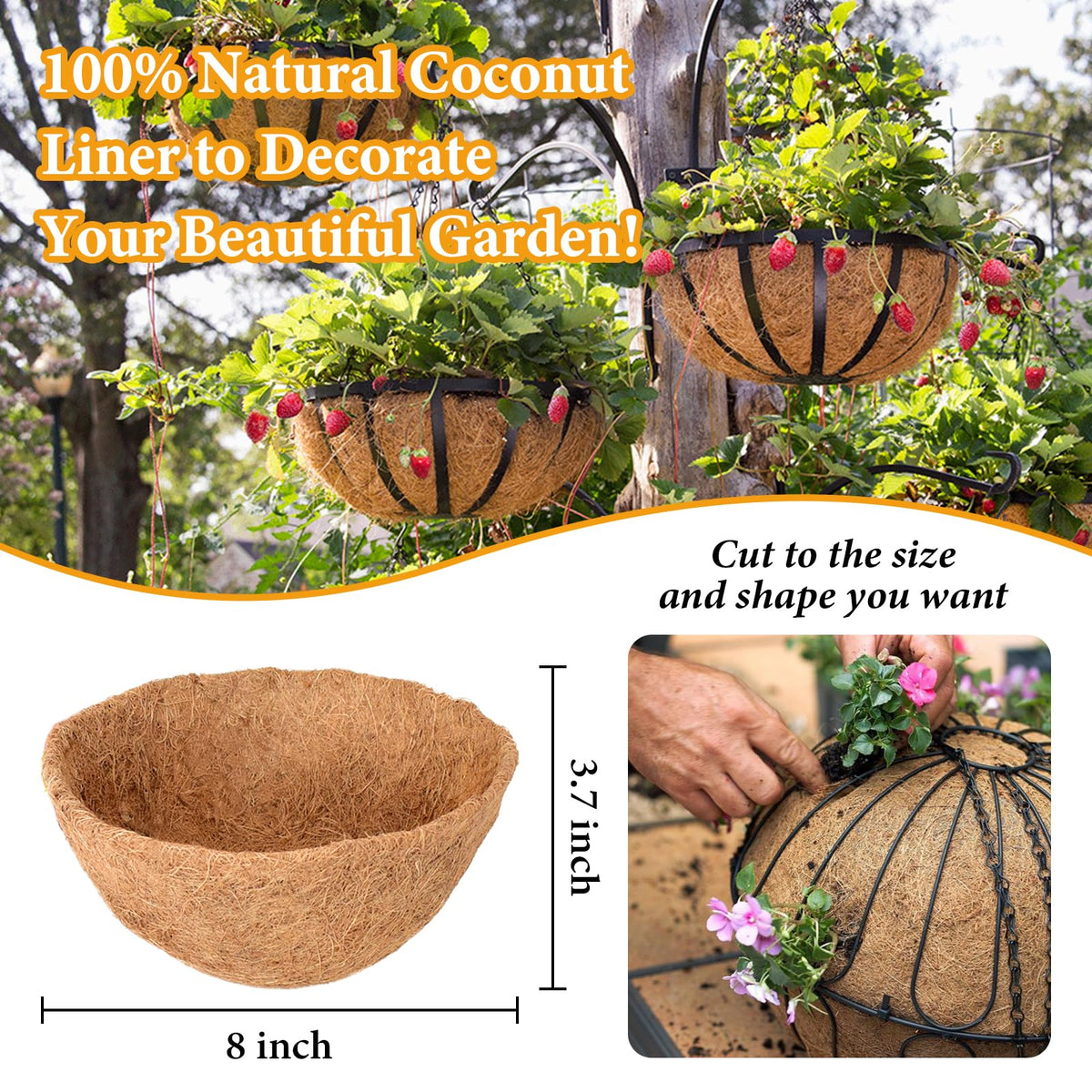 Legigo round coir liner being soaked to shape for easy installation