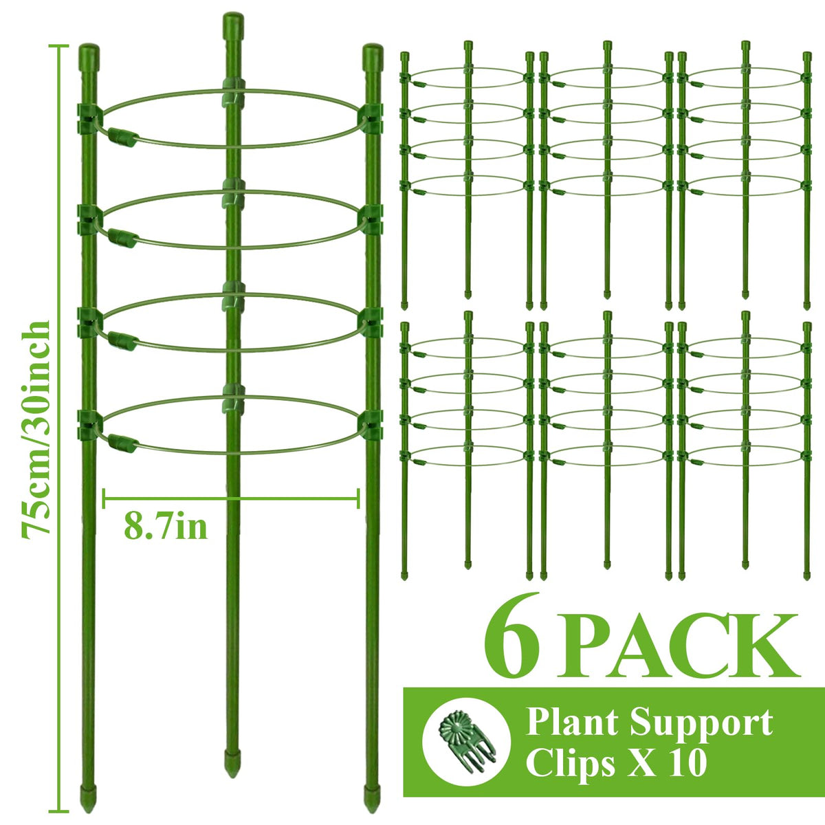 Legigo adjustable rings provide customizable hoop sizes for peppers and cucumbers.