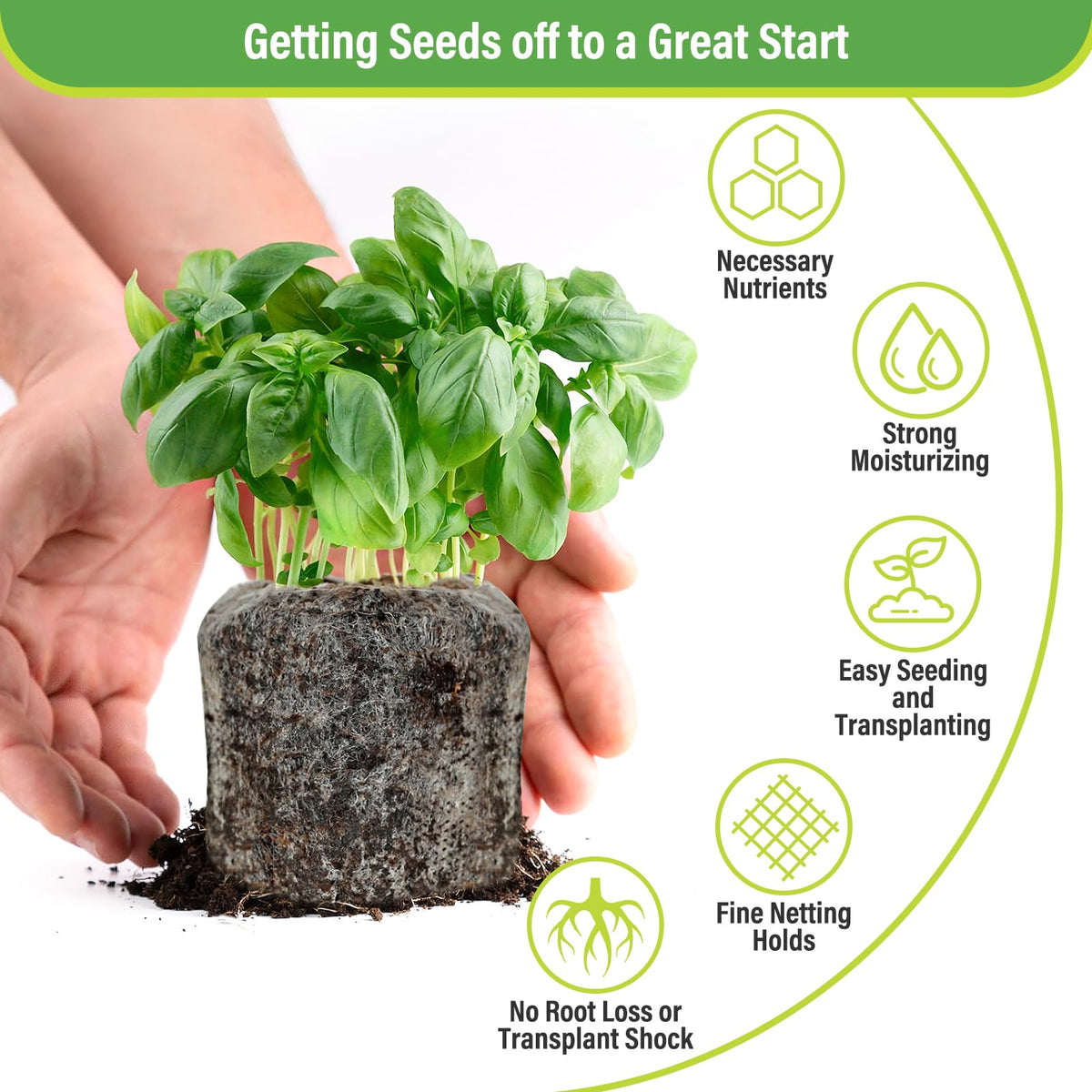 Legigo biodegradable coco fiber net protects fragile roots