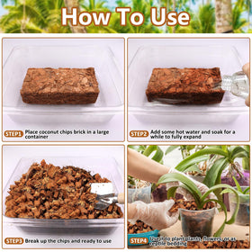 Legigo coco coir bricks mix with soil for improved structure and aeration.