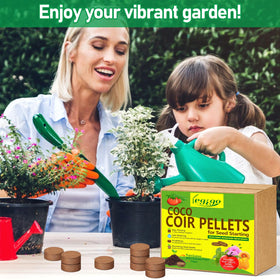Legigo coco coir discs support seeds, cloning, herbs, and vegetables indoors or outdoors