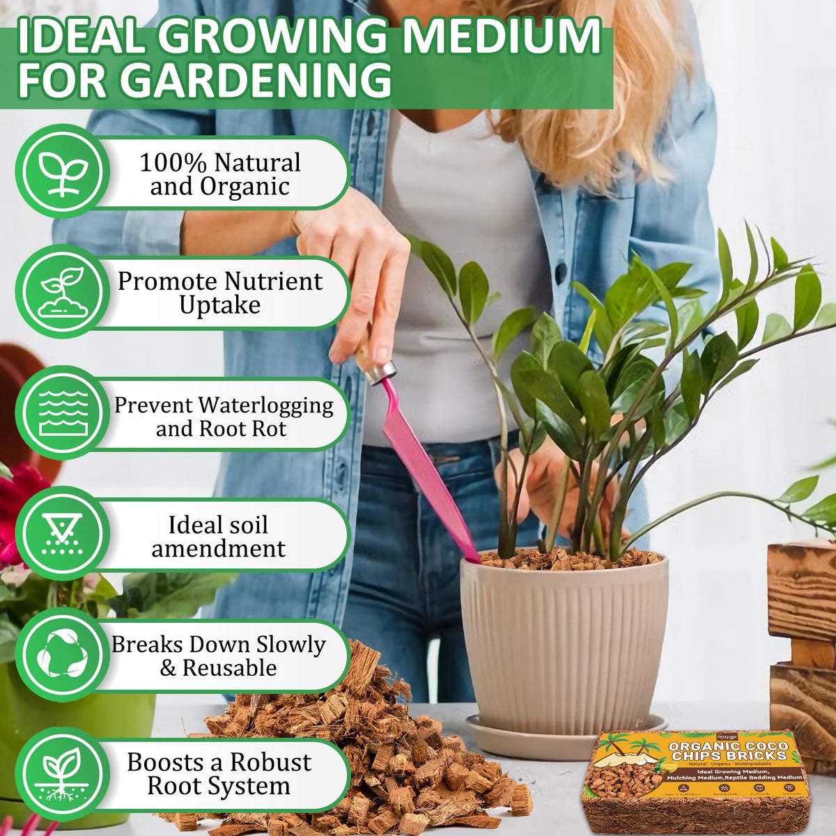 Legigo coco coir with low EC and balanced pH supports steady nutrient uptake