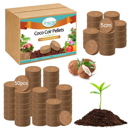 Legigo coco coir pellets 50mm pack ready for seed germination and mess-free setup.