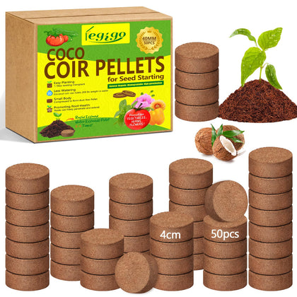 Legigo coco coir pellets 50 pcs pack ready for seed starting and transplanting