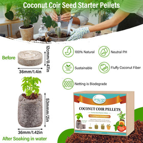 Legigo coco coir pellets expand with water for seedling setup