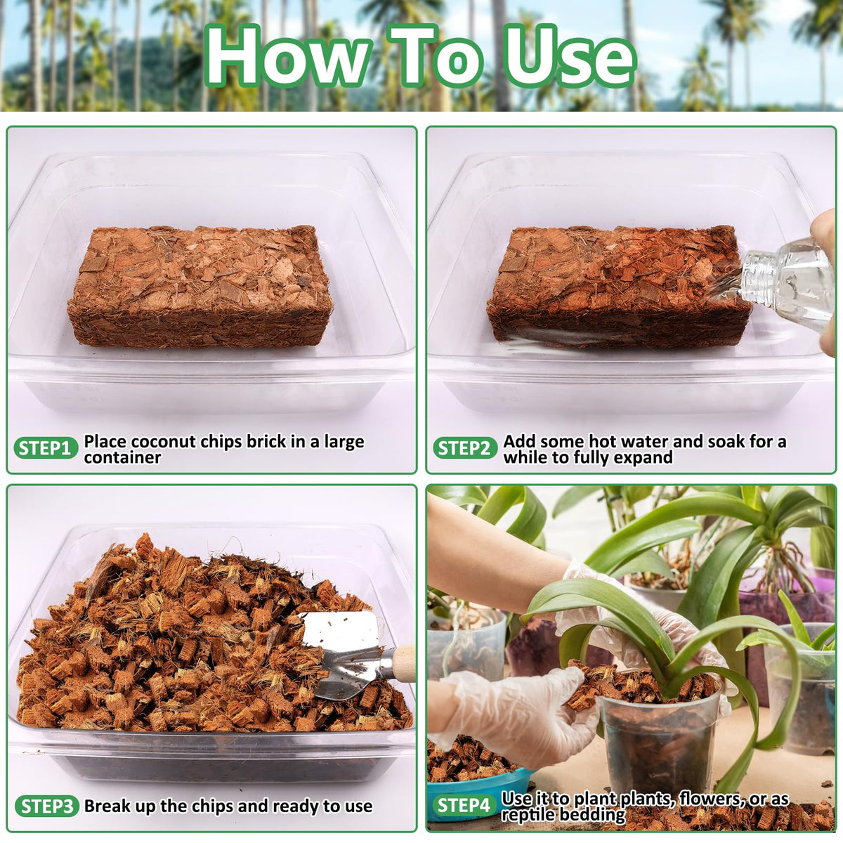 Legigo coco coir potting media mulch reduces weeds and preserves moisture