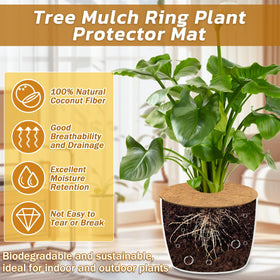 Legigo mulch ring with center trimmed to fit the base of plant stems.