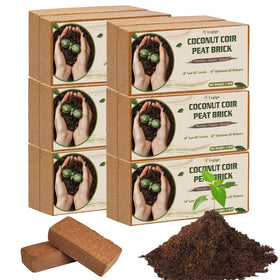Legigo coco coir brick expands when hydrated for planting.