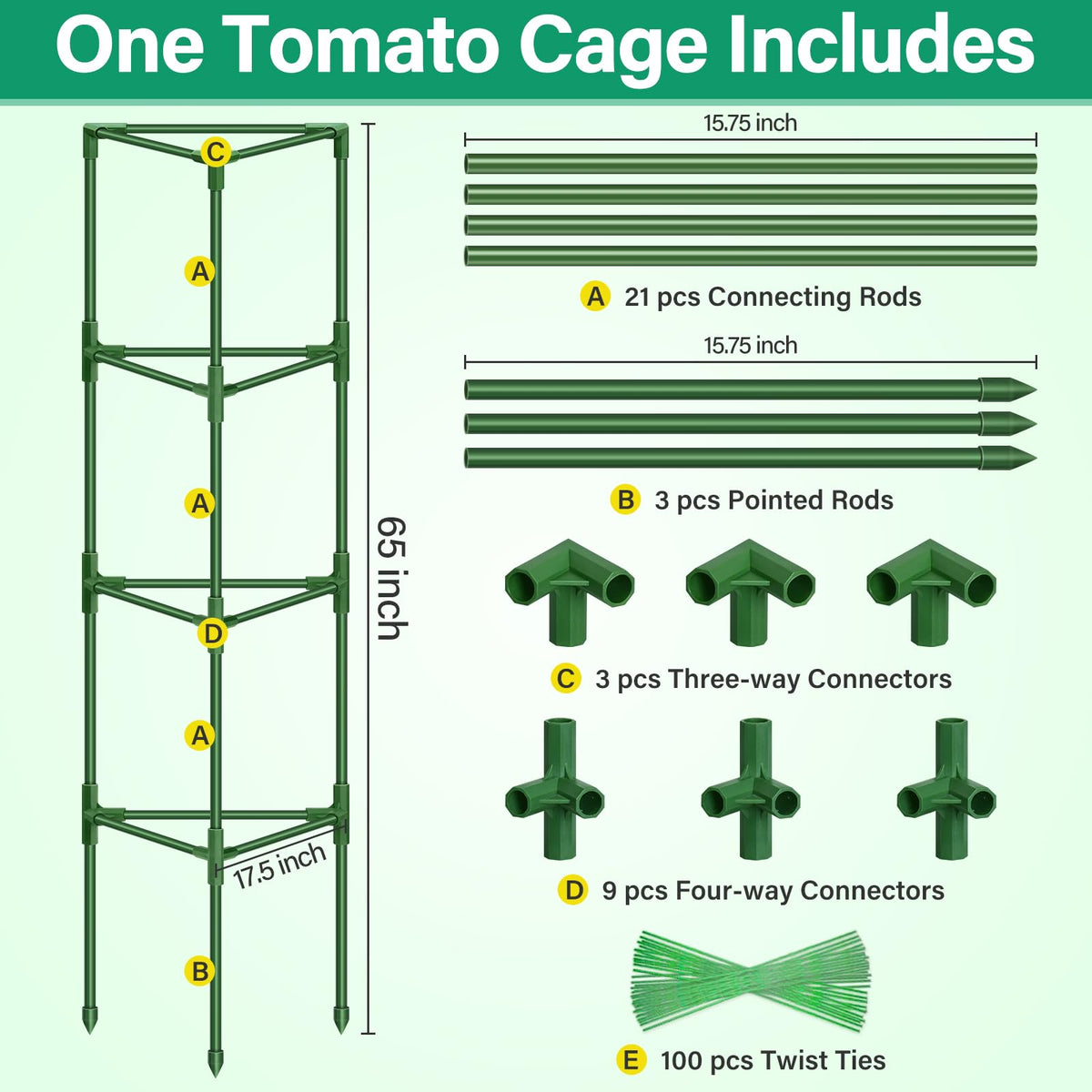 Legigo heavy-duty steel-core tomato cage demonstrates rugged strength for tomatoes and peppers.