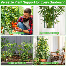 Legigo outdoor garden setup with four cages supports seasonal planting