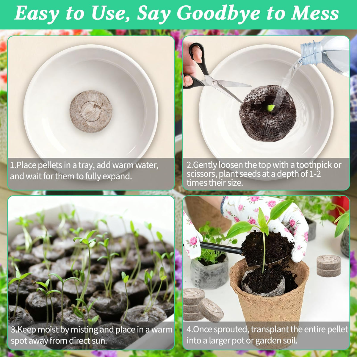 Legigo pellets expand on watering, proving quick setup for planting.