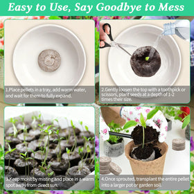 Legigo pellets expand on watering, proving quick setup for planting.