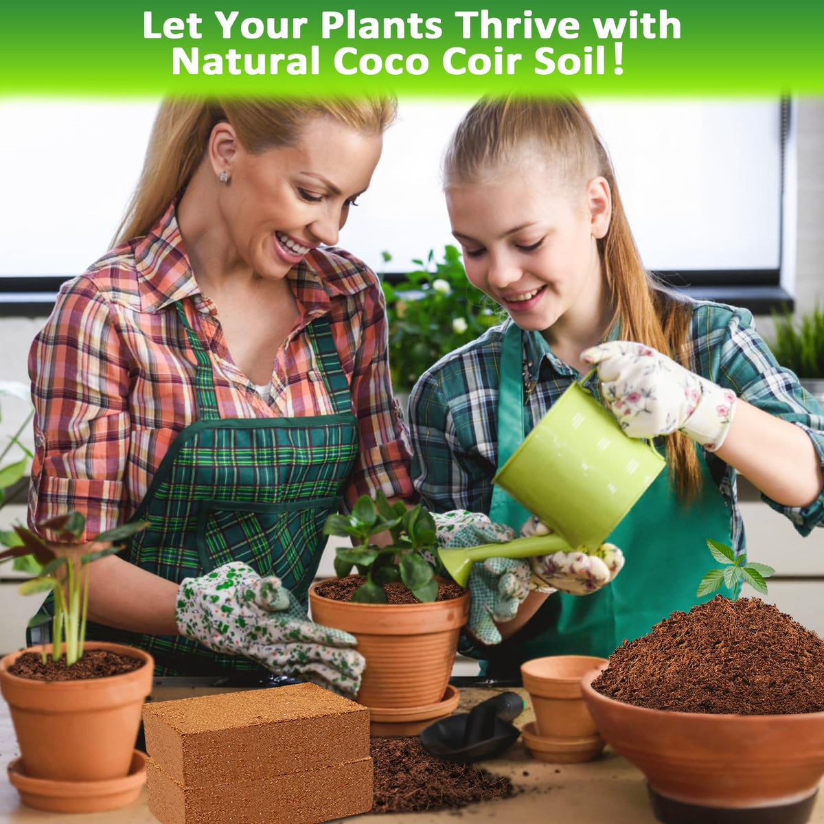 Legigo coco coir serves as a versatile potting substitute.