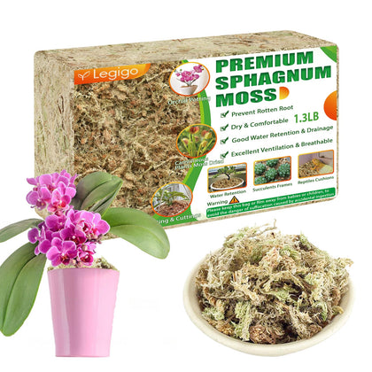 Legigo premium sphagnum moss 25qt pack for moisture retention in potted plants