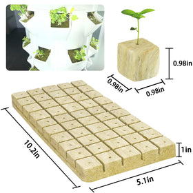 Legigo rockwool cubes soaked in nutrient solution for quick germination.