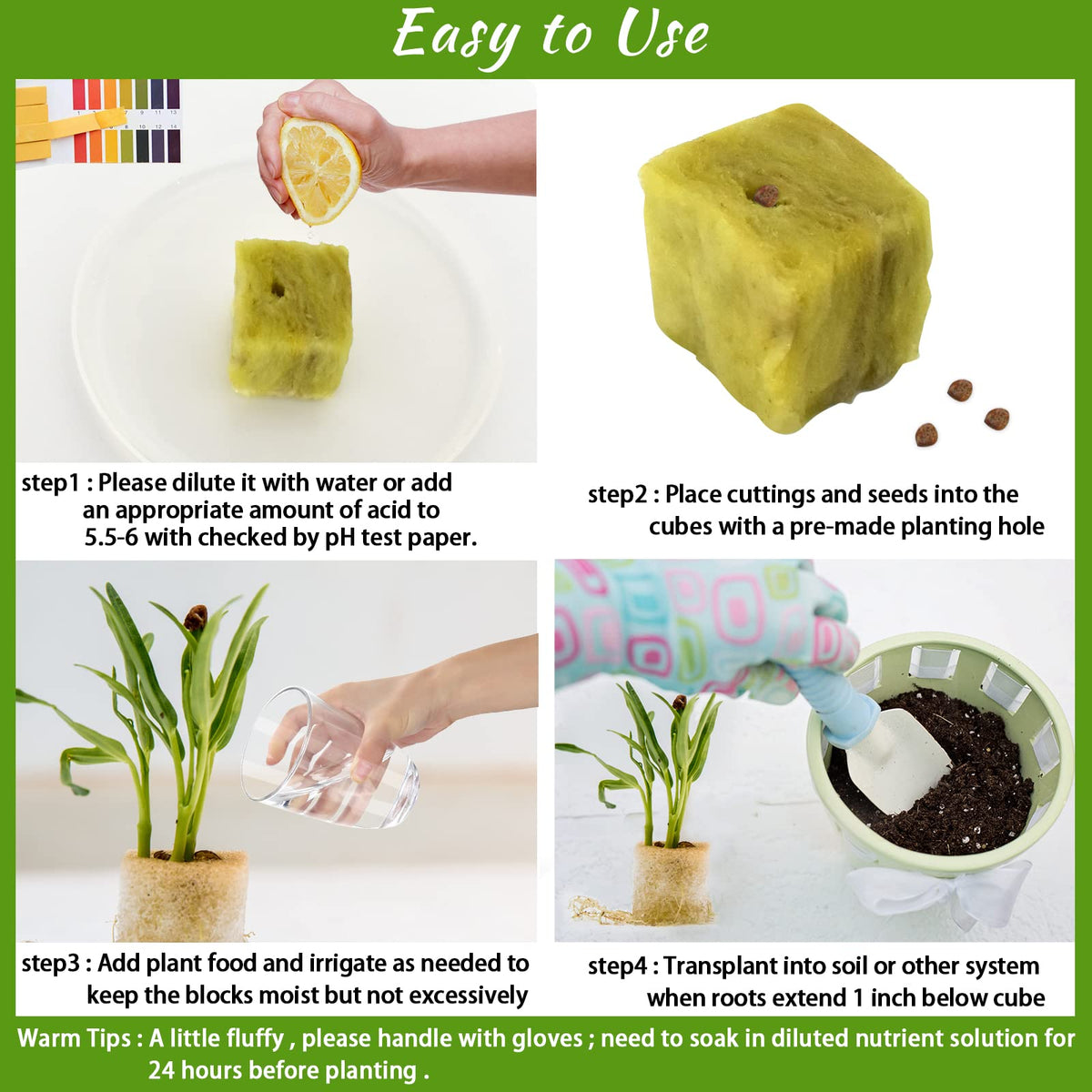 Legigo rockwool seed placement in plug promotes even germination.