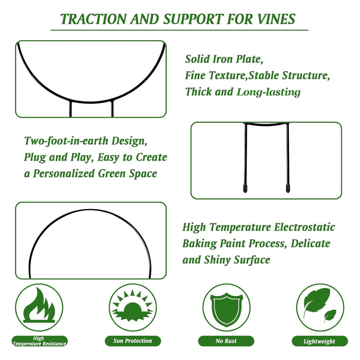 Legigo sun-proof-non-rusting coating keeps trellis durable outdoors.