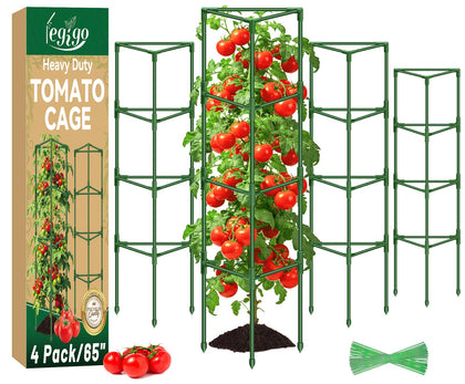 Legigo tomato cage assembly step shows quick setup for stable vertical support