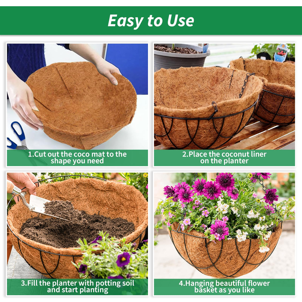 Legigo window box liner shown with thriving plants.