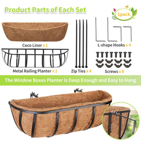Legigo window boxes coconut liner close-up highlighting moisture retention features.