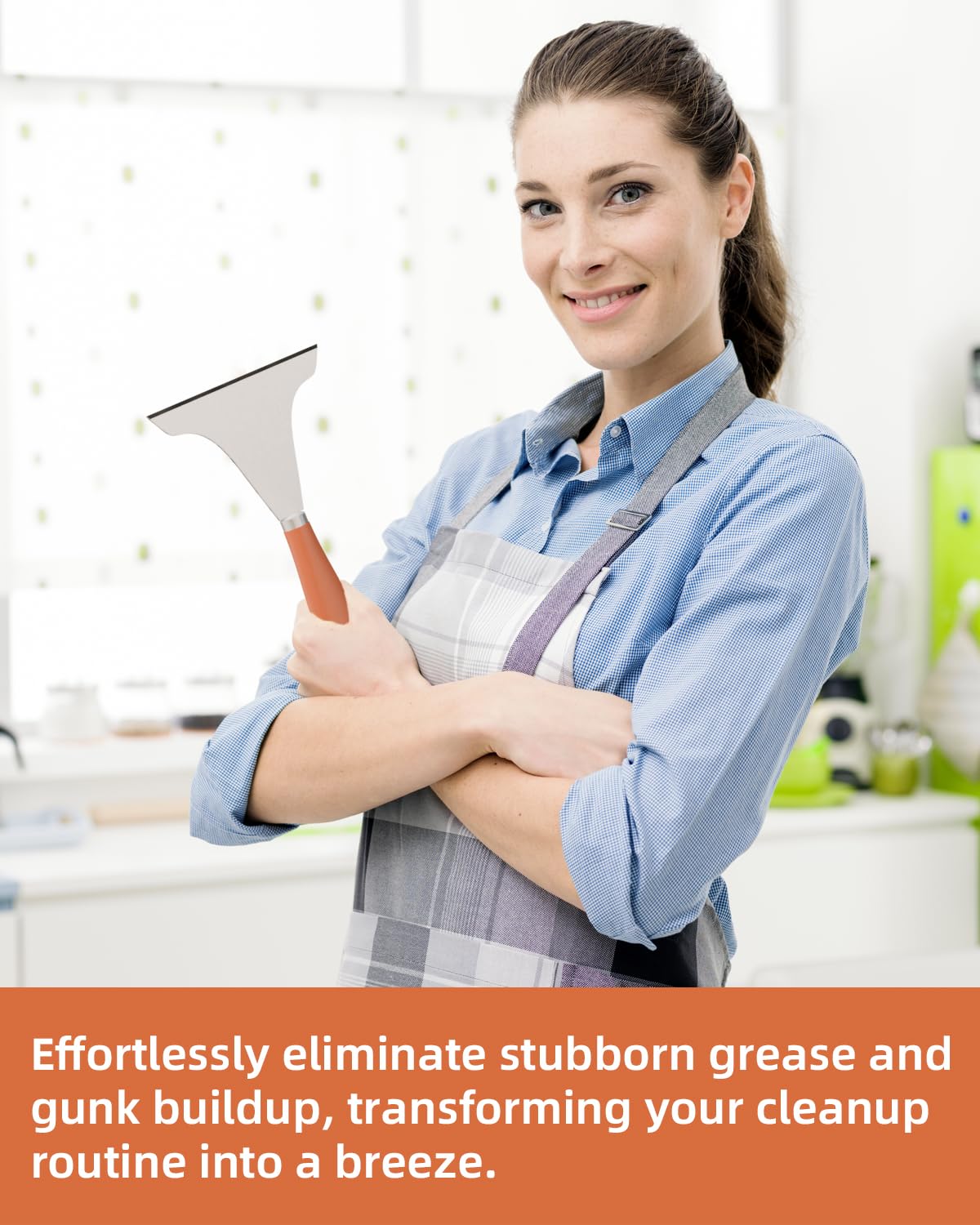 LEIFENY griddle scraper all-purpose kitchen tool for cleaning tasks.