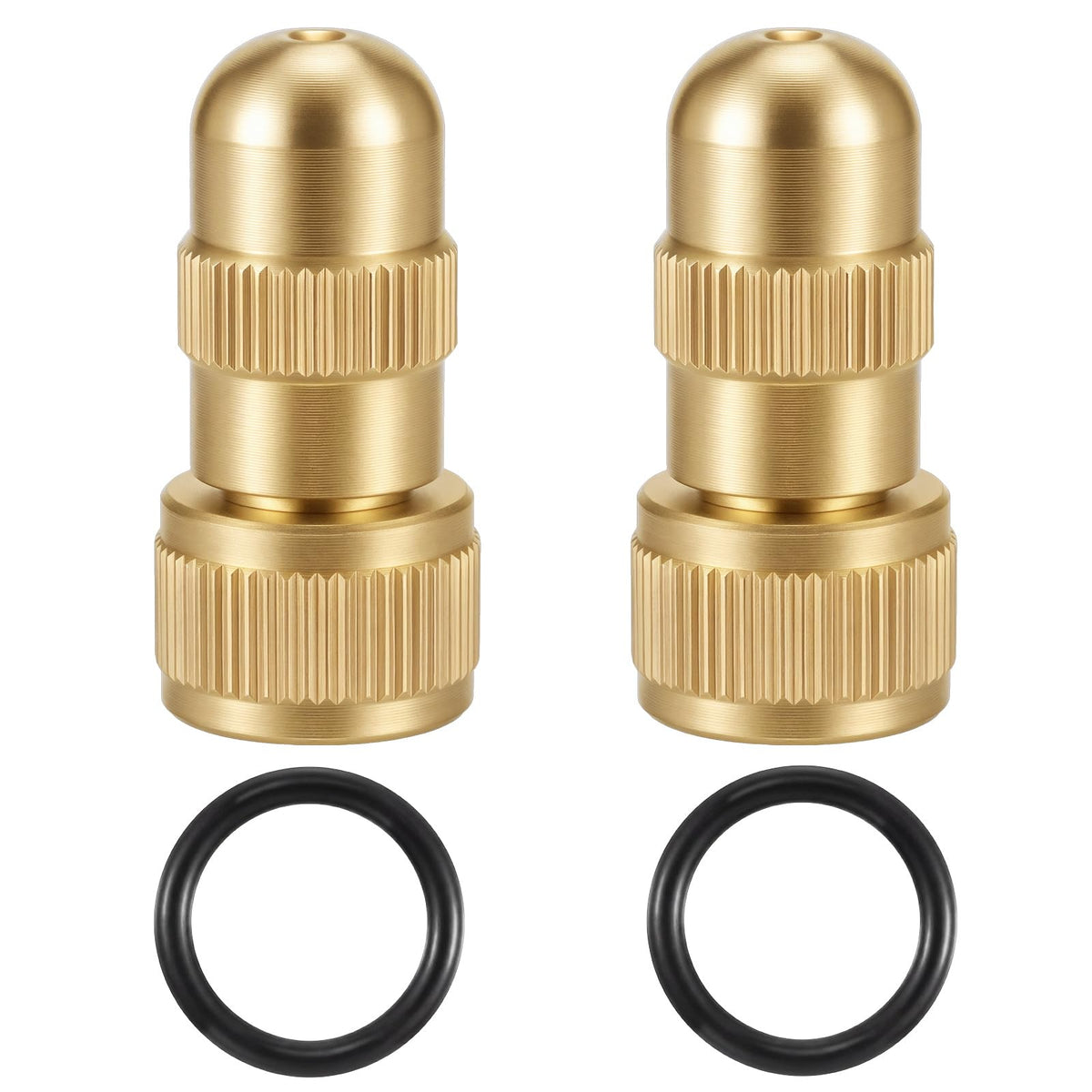 LEIFIDE brass adjustable cone nozzle 2-pack for versatile watering and cleaning